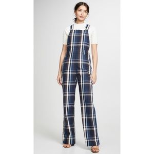 Petersyn Blue Plaid Diego Overalls NWT Small